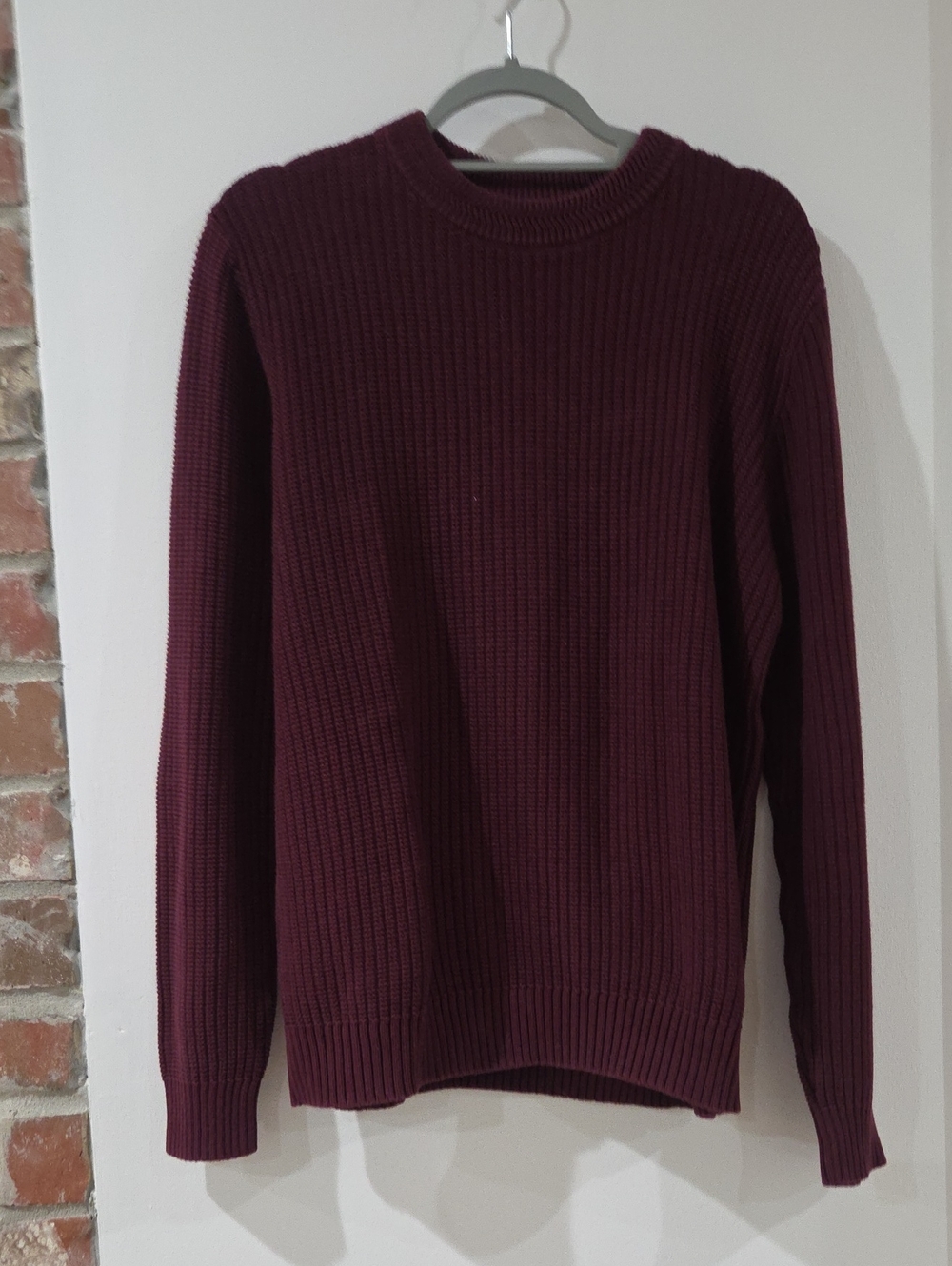 Henri Lloyd Burgundy Ribbed Crewneck Sweater